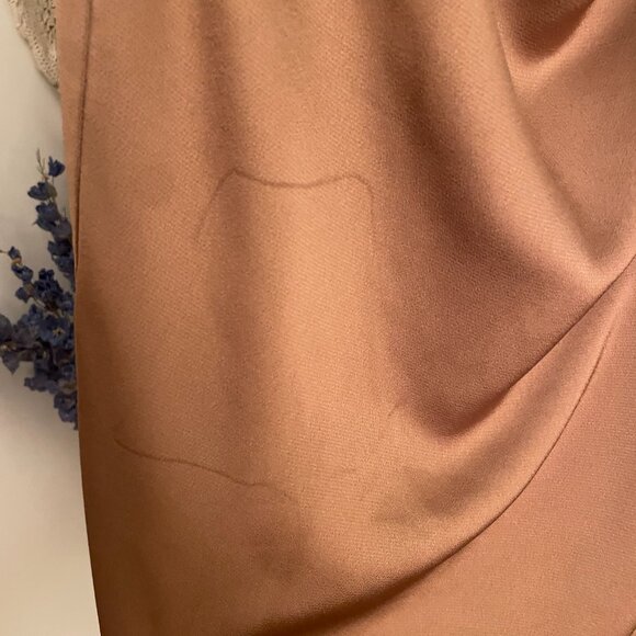 Cowl Neck Satin Slip Dress - Picture 4 of 6